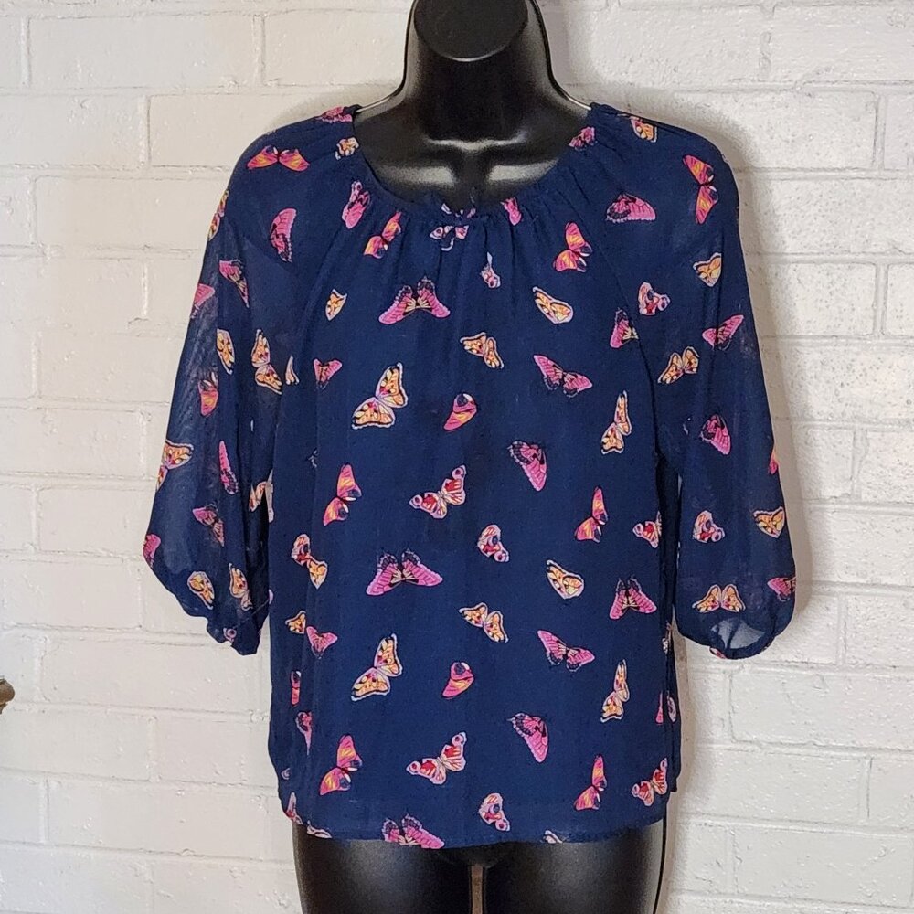 .Butterfly Peasant Blouse from WONDER NATION - Size 10/12